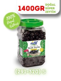 Mytat Tuzlu Salamura Gemlik Siyah Zeytin Pet Kavanoz 1.4 kg