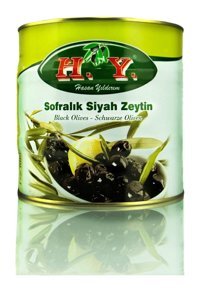 Hakan Yıldırım Az Tuzlu Siyah Zeytin Teneke 1.8 kg