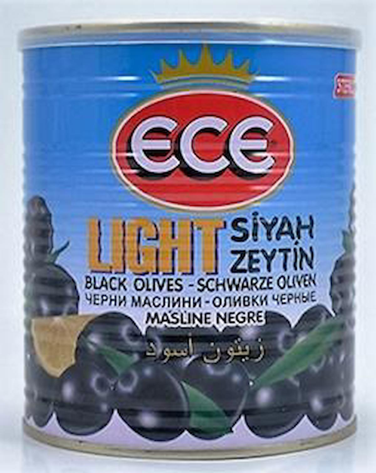 Ece Light Tuzsuz Siyah Zeytin Kavanoz 2x800 gr
