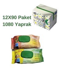 Minnax 90 Yaprak 12'li Islak Mendil