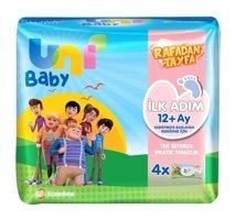 Uni Baby İlk Adım Rafadan Tayfa 52 Yaprak 4'lü Islak Mendil
