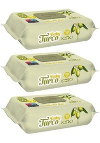 Baby Turco Zeytinyağlı 90 Yaprak 3'lü Islak Mendil