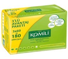 Komili Yenidoğan Zeytinyağlı 60 Yaprak 3'lü Islak Mendil