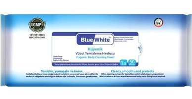 Blue White 50 Yaprak Islak Mendil
