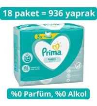 Prima Hassas Ciltler 52 Yaprak 18'li Islak Mendil