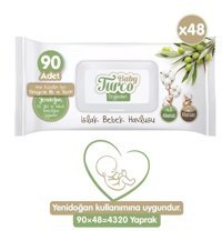 Baby Turco Doğadan Yenidoğan 90 Yaprak 48 'li Islak Mendil