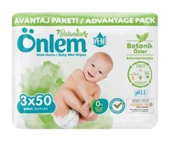 Önlem Botanika Özlü 50 Yaprak 3'lü Islak Mendil