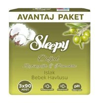 Sleepy 90 Yaprak 3'lü Islak Mendil