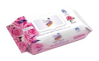 Lux Gül Kokulu 90 Yaprak Islak Mendil