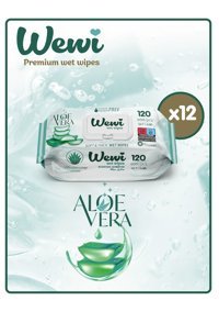 Wewi Aloe Veralı 120 Yaprak 12'li Islak Mendil
