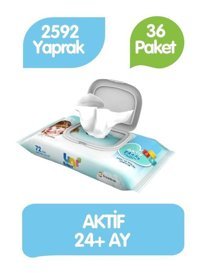 Uni Baby Aktif Hijyen 2592 Yaprak Islak Mendil
