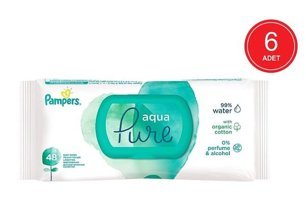Prima Pampers Aqua Pure Yenidoğan 48 Yaprak 6'lı Islak Mendil