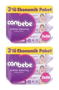 Canbebe Kremsi Dokunuş 56 Yaprak 6'lı Islak Mendil