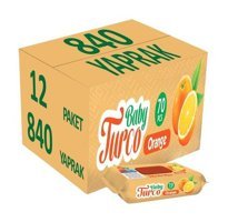 Baby Turco Portakal 70 Yaprak 12'li Islak Mendil
