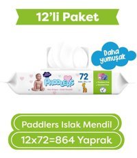 Paddlers Soft & Cream Yenidoğan 72 Yaprak 12'li Islak Mendil