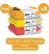 Sleepy Narenciye Bahçesi 90 Yaprak 24'lü Islak Mendil