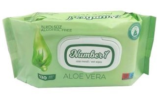 Number1 Aloe Veralı 120 Yaprak Islak Mendil