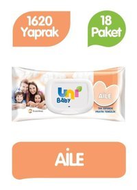 Uni Baby Aile 90 Yaprak 18'li Islak Mendil