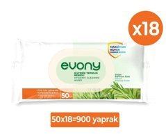 Evony Hijyenik 50 Yaprak 18'li Islak Mendil