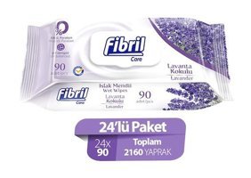 Fibril Lavanta Kokulu 90 Yaprak 24'lü Islak Mendil