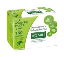 Komili Hassas Ciltler Zeytinyağlı 180 Yaprak Islak Mendil