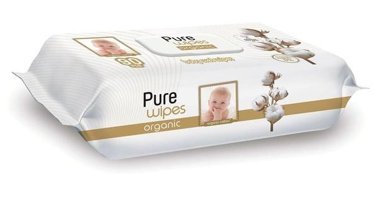 Pure Baby Wipes Organik Pamuk 90 Yaprak Islak Mendil