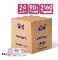 Fibril Gül Kokulu 90 Yaprak 24 Adet Islak Mendil