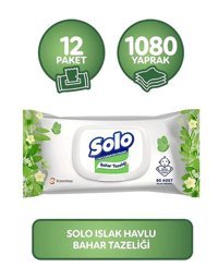 Solo 90 Yaprak 12'li Islak Mendil
