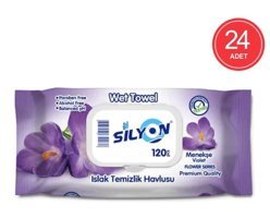 Silyon Menekşe Kokulu 120 Yaprak 24'lü Islak Mendil