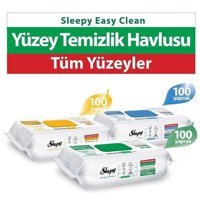 Sleepy Easy Clean Çamaşır Sulu 100 Yaprak 3'lü Islak Mendil