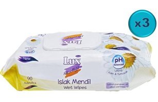 Lux Papatyalı 90 Yaprak 3'lü Islak Mendil