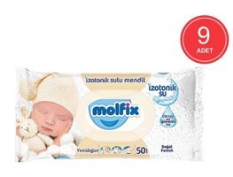 Molfix Yenidoğan 50 Yaprak 9'lu Islak Mendil
