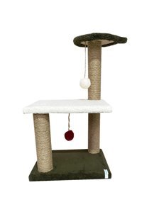 Nursoft Oturaklı Oyuncaklı Katlı 55 cm Kedi Tırmalama Tahtası