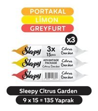 Sleepy Citrus Garden 15 Yaprak 9'lu Islak Mendil
