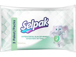 Selpak Antibakteriyel 30 Yaprak 3'lü Islak Mendil