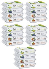 Pure Baby Wipes Zeytinyağlı 50 Yaprak 20'li Islak Mendil