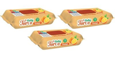 Baby Turco Portakal 70 Yaprak 3'lü Islak Mendil