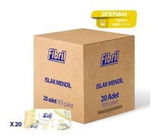 Fibril Care Papatya Kokulu 90 Yaprak 20'li Islak Mendil