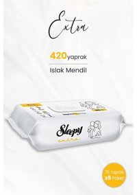 Sleepy Extra Yenidoğan Antibakteriyel 70 Yaprak 6'lı Islak Mendil