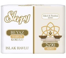 Sleepy Beyaz Sabun Kokulu 90 Yaprak 2'li Islak Mendil