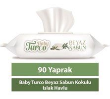 Baby Turco Beyaz Sabun Kokulu 90 Yaprak Islak Mendil