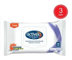 Activex Hassas Ciltler Antibakteriyel 15 Yaprak 3'lü Islak Mendil