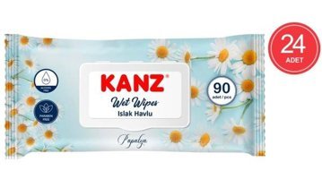 Kanz Papatya Kokulu Yenidoğan 90 Yaprak 24'lü Islak Mendil
