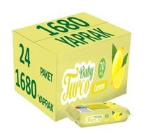 Baby Turco Limon Kokulu 70 Yaprak 24'lü Islak Mendil