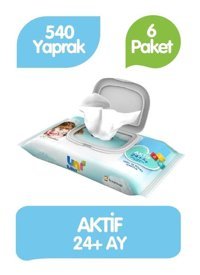 Uni Baby 90 Yaprak 6'lı Islak Mendil