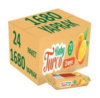 Baby Turco Portakal 70 Yaprak 24'lü Islak Mendil