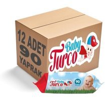Baby Turco Klasik 90 Yaprak 12'li Islak Mendil