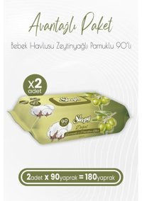 Sleepy Doğal Zeytinyağlı 90 Yaprak 2'li Islak Mendil