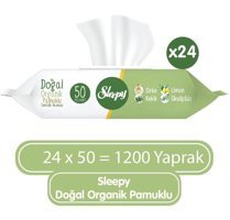 Sleepy Doğal Antibakteriyel 50 Yaprak 24'lü Islak Mendil