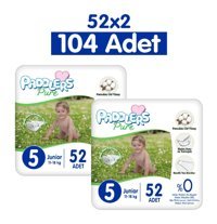 Paddlers Pure 5 Numara Cırtlı Bebek Bezi 2x52 Adet